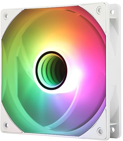 TR TL-C12W-S V3 120mm ARGB CPU Fan, con 1500RPM Speed, Ventilador blanco para caja de computadora, Ventilador de PC PWM de 4 pines silencioso, para enfriador de CPU de cojinete S-FDB