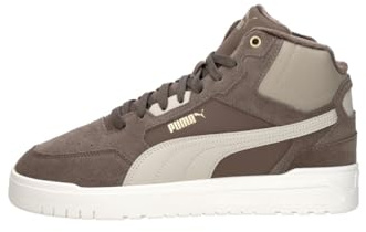 PUMA Unisex Shuffle Downtown Mid WtrSneaker, Platt brons ökendamm Puma guld, 41 EU