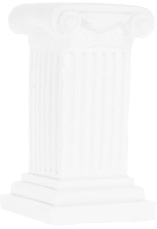 QUMIIRITY Roman Column Statue Gypsum Decorative Pillar Candelabra Holder Home Decor Finish