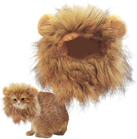 Lion Mane für Katze | Lion Wig, Cat Sfostume Lion Dick Mane Mane für Katzen und Hunde, Party, Fotografie, Unterhaltung, Cosplay