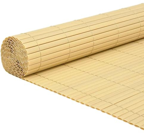 vidaXL Gartenzaun Doppelseitig Gelb 1,8x3 m PVC, Sichtschutzmatte, Sichtschutz, Zaun, Sichtschutzzaun, Windschutz, Windschutzmatte, Sonnenschutzmatte
