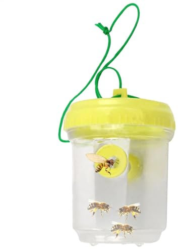 Bienenfallen für den Außenbereich, Wespenfalle | Effektive Hornetfalle | Gadget zur Kontrolle der Tiere, gelbe Jackenhändler für Camping, Garten, Obstgarten, Bauernhof
