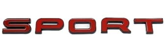 NBCNZCTSAS Badges Autocollants 3D ABS Lettres Sport suralimentés HSE Si4 SDV6 SDV8, emblème de Coffre de Voiture, adaptés for la découverte de l'autobiographie Range Rover(Black Red)