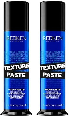REDKEN | Texturierende Paste für alle Haartypen, Flexibel formbar mittelstarken Halt, Mit Weizenprotein, Texture, 1 x 75 ml (Packung mit 2)
