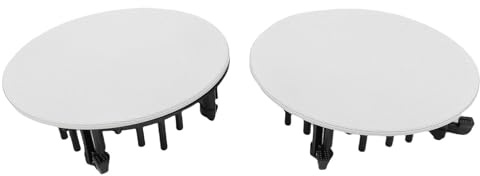 WOHPNLE Couvre-Gril en Haut-Parleur, calandre en Haut-Parleur magnétique en métal et Protecteur de Support Mural avec Finition Blanche Peinte 2 Pack