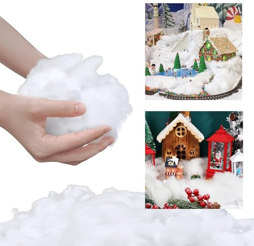 YITONGFU Neige Artificielle,Fausse Neige,Flocon de Neige Artificiel Decoration,pour décor d'hiver décoration de Fond de(Paquet 200g)