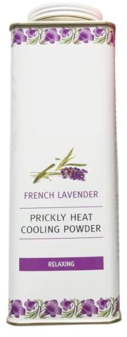 Talkumpuder – groß, 280 g – erfrischendes Körperpuder – natürliches Anti-Schweißmittel – optimale Absorption, große Kapazität (Lavendel)