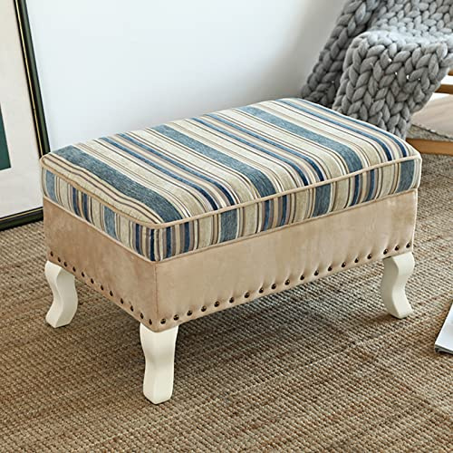 Träbänk For Entrén Med Sammetssits, Modern Accentfotpall For Sovrum, Vardagsrum, Studentrum(L,24x18x16inch)