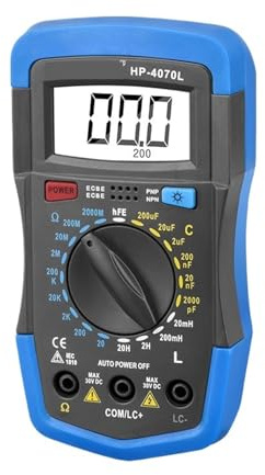 4070L Kapazitätsmultimeter, digitales Induktivitätsmessgerät mit LCD-Anzeige, hFE-Testfunktion und Hintergrundbeleuchtung, Induktivitäts-LCR-Messgerät, Reparaturwerkzeug