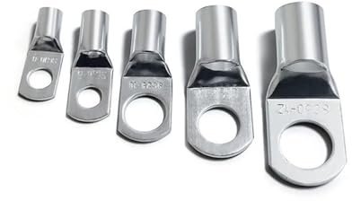 ANNBCDL 5/10PCS SC50 SC70 SC Type Lug Terminal 50-70 Mm² Cable Lugs Wire Connector Tinned Electrical Solder 6-2/0 AWG(SC70-10,gold)
