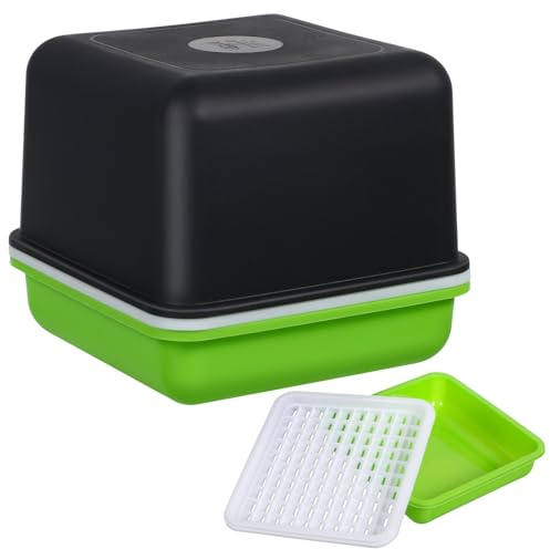 SEWACC Set Vassoi per Coltivazione di Germogli di Arachidi Vaso da Vivaio Plastica Resistente Vassoio per Serra Domestica per Orto Sul Balcone Giardinaggio e Insalate