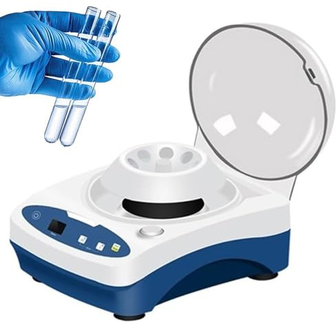 Mini centrifugeuse de laboratoire à grande vitesse, 8 trous pour séparation du sérum, 4000/6000/8000 tr/min, minuterie de 1 à 99 min ou mode continu pour tubes PCR et centrifugeuse