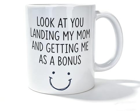 Mitibet Funny Step Dad Mug, Best Fathers Day Gift, Bonus Father Coffee Cup, Ideal Presents from Daughter Son, 1 Ceramic Drinkware