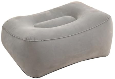 MAGICLULU Reposapiés Cojín Reclinable Inflable de Viaje para Avión, y Tren | Pvc Flocado, Uso en Oficina y Vuelo, Ayuda a Descansar las Piernas, Reduce Hinchazón y Mejora Circulación