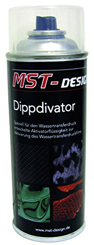MST-DESIGN Dippdivator für Wassertransferdruck, 400ml I Premium Aktivator Spray-Dose für alle Wassertransferdruckfilme I Made in Germany I Hochwertiges Lackierzubehör für Hydro Dipping Folien