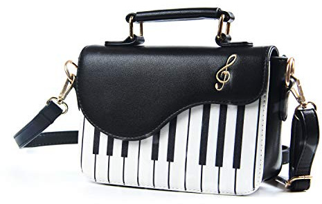 EVEOUT Elegante PU Leder Klaviertasche Süße & Stilvolle Umhängetasche für Damen, Vintage kleine quadratische Handtasche