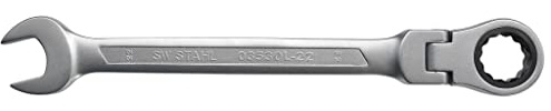 SW-Stahl 03530L-22 - Llave combinada (22 mm, con articulación)