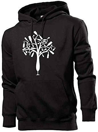 Generisch shirt84.de Sweat-shirt à capuche en verre de champagne pour homme - Noir - Medium