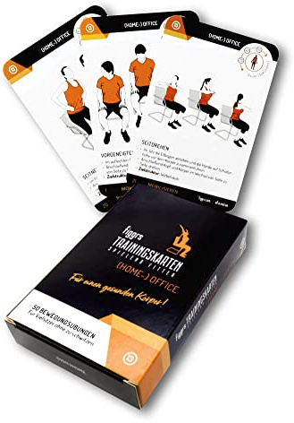 figgrs® Fit im (Home-) Office - 57 Trainingskarten mit 50 Fitness Übungen für einen gesunden Körper I besonders für Vielsitzer I im Büro und überall durchführbar I für Männer und Frauen