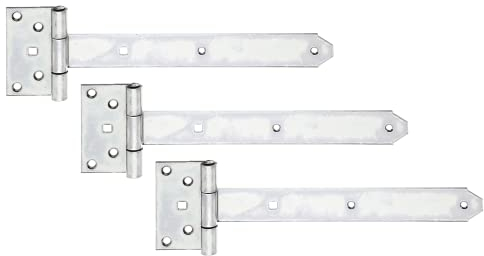 Alberts 310929 Kreuzgehänge | mit verpresstem Stift | galvanisch verzinkt, dickschichtpassiviert | Band 291 x 40 mm | Scharnier 103 x 59 mm | 3er Set