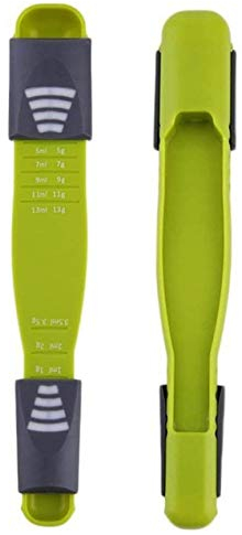 Bessy shop Cucchiaio Regolabile,2 Pezzi Cucchiaio dosatore Regolabile,8 bancarelle Regolabili Cucchiai per misurini in Polvere per ingredienti liquidi secchi Cucina Multifunzionale Scala Scorrevole