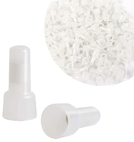 QIANRENON 300 Stück Crimpverbinder mit geschlossenem Ende, 22–16 AWG, Aluminiumkern, Schnellverbinder, Crimpkappe, Drahtendklemmen (CE1)