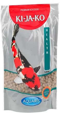 KI-JA-KO Health Koi - Alimento para Peces (10 kg/6 mm, para una Buena digestión en Peces Koi, con Actigen para apoyar el Sistema inmunológico y FORPLUS (Algas ricas en Omega-3)