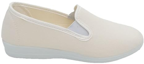Zapatilla Cano Confort 2000 ELÁSTICOS Lona Calle DE SEÑORA Alpargata Color Blanco 19452