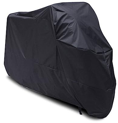 NULYLU Motorcycle Rain Cover Uv Protection Xxl Size Fits Motorbike Scooter 265cm Long Black
