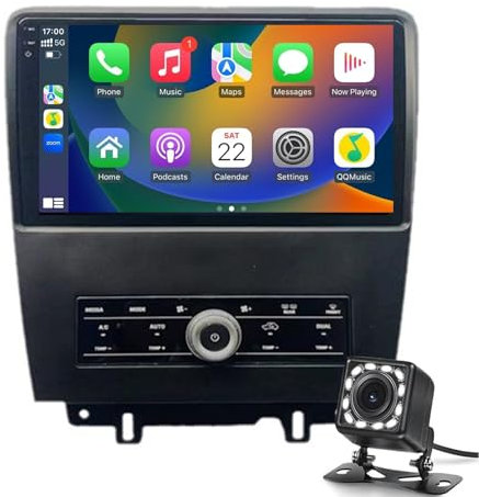 Autoradio Android Stereo Per Ford Mustang 2010-2014 Built-in Wireless CarPlay Android Auto Radio, Bluetooth Ricevitore Audio 9 Schermo GPS Navi Telecamera Di Backup WiFi FM RDS SWC(Size:8G+128G 2K)