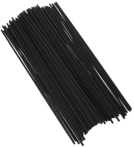 MUCKLILY 100 Schwarze Diffusorstäbchen aus Fasern Praktische und Einfach zu Verwendende Aromatherapie Ersatzstäbchen für Büro und Zuhause