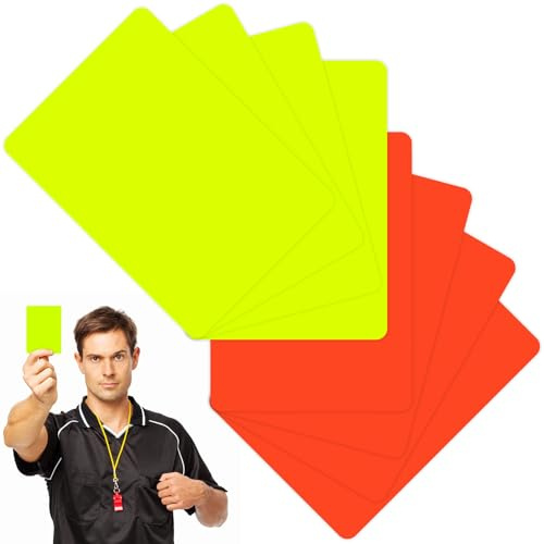 NISENTIA Set di 8 carte da arbitro, carta gialla e rossa per arbitri, carte di riferimento, strumenti per partite di calcio per la competizione