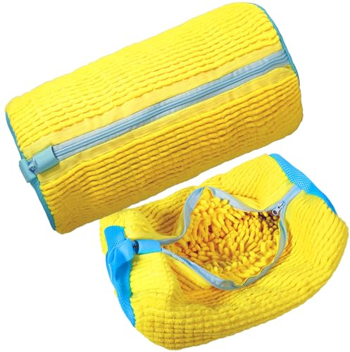 NLMWTI 2er-Set Schuhwaschbeutel Waschmaschine, Schuhe Waschbeutel, Wiederverwendbarer Anti-Verformung Schuhbeutel Waschmaschine 360° mit Verstecktem Reißverschluss, Wäschesack Schuhe für Turnschuhe