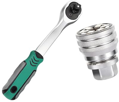 High Strength Ergonomic Heavy Duty Adjustable Socket Spanner Set 10-19mm 72 Tooth Ratcheting Antislip Drive Interfaces Ratchet Wrench
