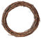 Cratone Couronne de vigne en bois naturel fait à la main - 40 cm - Marron