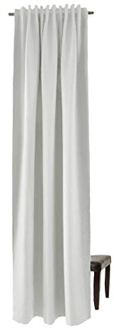 Homing Vorhang Kim Weiß | Verdunkelungsvorhang inkl. Multifunktionsband | Thermovorhang Hitzeschutz | Akustikvorhang Schalldämmung | Vorhang Blickdicht | Blackout Curtain | 140x245 cm | 1 STK.