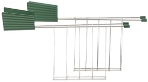 Alessi Plissé MDL08RA GR - Set of Two Design Toaster Racks in Steel and Thermoplastic Resin, Green
