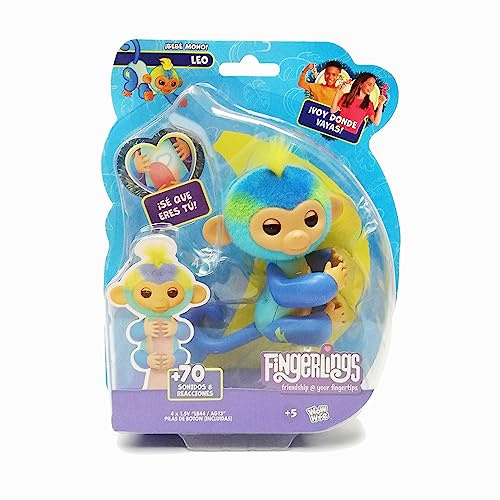 Bizak Fingerlings Leo, monito Interactivo más Travieso de Todos, le encantan Las Aventuras Es Atrevido y guarretem, con más de 70 Sonidos y reacciones Diferentes, con Propia Personalidad (61850001)