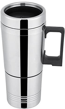 12V/24V 300ml Auto Heizung Tasse Auto Erhitzt Becher Edelstahl Elektrische Kaffee Becher Reise Tragbare Elektrische Tee Kaffee Wasserkocher (24V)