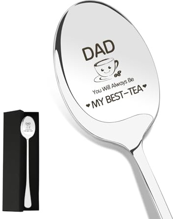 Fathers Day Dad Gifts for Dad Father‘s Day Daddy Gift for Dad Fathers Day for Dads Coffee Lovers Tea Lovers Stainless Steel Spoon with Gift Box Presents for Dad Birthday Gifts from Daughter Son