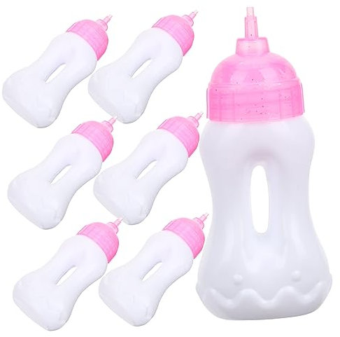 Toyvian 10 Pièces biberon Toys Bouteille Lait fioles Bouteille Miniature pour Enfants Les de poupée Miniatures bébé poupée Les Accessoires de PE