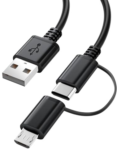 Fast Charger for Amazon Fire Tablet,Micro USB Cable USB C Charging Cord for Kindle Paperwhite,All Generation Old and New Fire HD 10 8 7 Plus,Max 11,Kids Pro,Edition Voyage Touch E-Reader,Type C 2 IN 1