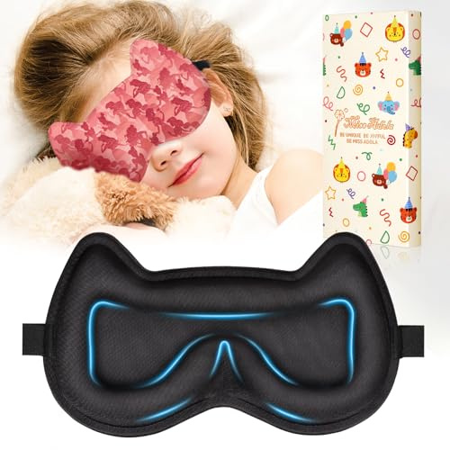 Miss Adola Sleep Mask for Kids - 3D Contoured Cup Cute Sleep Eye Cover with Adjustable Strap Kawaii Cartoon Soft Blindfold Eyeshade for Boys Girls Teens, Princess Shadow