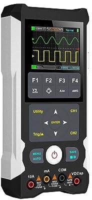 ZKLGS Osciloscopio Digital Multímetro de osciloscopio de Almacenamiento Digital de 2 Canales y 80 MHz, generador de señal 3 en 1, reparación de energía electrónica for automóviles(ET829)