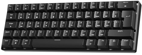 MAGIC-REFINER MK37 60% Mechanische Gaming-Tastatur Kabelgebunden, Hall-Effekt-Magnet-Schalter, 8000 Polling-Rate, Einstellbare Betätigungs-Rapid-Trigger, 0.04mm RT-Genauigkeit, RGB, QWERTY, Schwarz