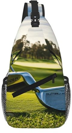JBJGKHLP Golf Club tryck unisex lätt kors bröstväska diagonal för resor vandring daglig midja ryggsäck