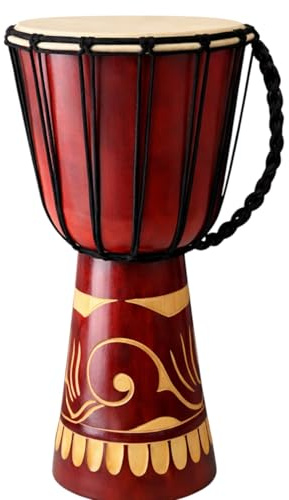 Djembe Drum African Bongo Hand Drum LARGE SIZE 16 High - Jive® Brand - PROFESSIONAL SOUND/QUALITY - Carved