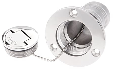 Mtsooning 1,5 Zoll/ 38 mm Bootsdeck-Kraftstofffüller, Marine-Tankdeckel aus Edelstahl, Wassereinspritzanschluss für Boote, Yacht, LKWs, Wohnwagen