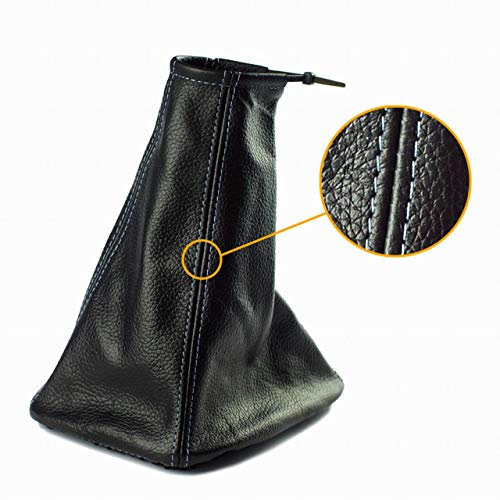 Schaltmanschette Schaltsack Sack Schwarz Faden Blau Echt Leder myshopx SA78