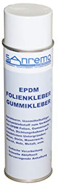 Sanremo EPDM Sprühkleber Folienkleber Gummi-Kontaktklebstoff 500ml, durchsichtig, UV- und feuchtigkeitsbeständig, für EPDM, Gummi, Dichtungen, Beton, Stein, Holz, Metall uvm.